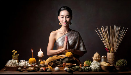 Beautiful asian woman in spa salon. Beauty treatment concept.の素材