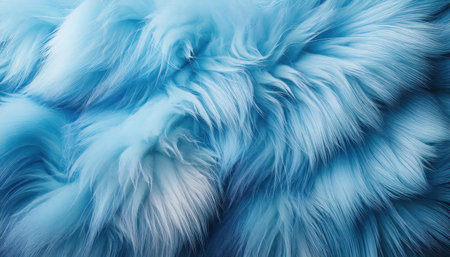 blue fur texture as a background, close-up, studio shotの素材