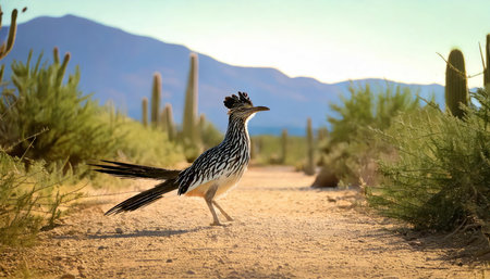 Roadrunner in the desert of Arizona, United States of America.の素材