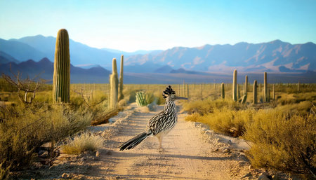 Road to Saguaro National Park, Arizona, United States.の素材