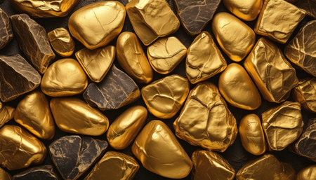 Gold stones background. Gold stones texture. Gold stones background. gold stonesの素材