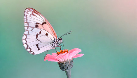 Butterfly on pink flower,butterfly on pink flowerの素材