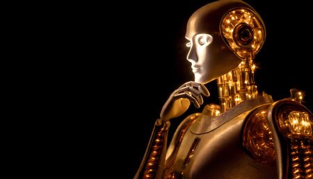 Artificial intelligence robot, artificial intelligence, machine learning and machine learning conceptの素材