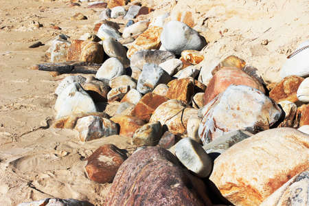 Rocks on the beachの写真素材