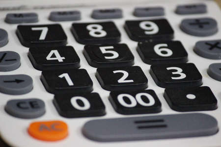 Calculator close up view
