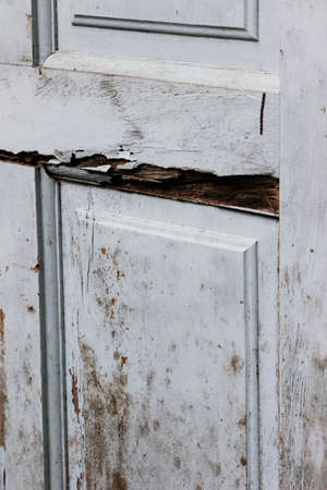 Broken door close-up viewの写真素材