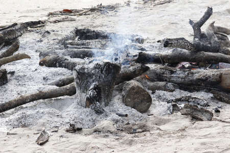 The branches fire is fire is extinguishedの写真素材