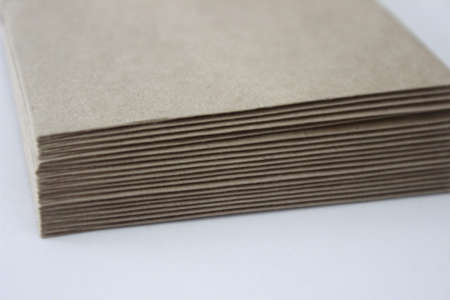 Craft paper envelope side view, closeupの写真素材
