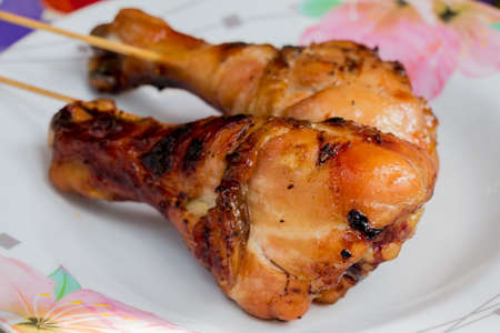 Grilled chicken legの写真素材