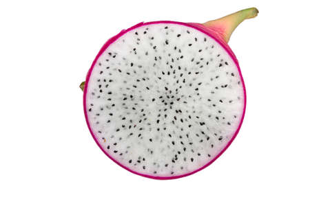 Dragon fruit isolated on white backgroundの写真素材
