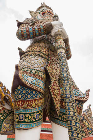 White Giant Guardian in Wat Phra Kaew temple ,bangkok,thailandのeditorial素材
