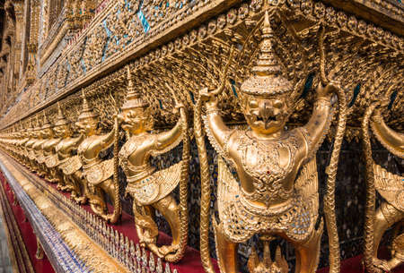 Golden Garuda of Wat Phra Kaew at Bangkok, thailandのeditorial素材