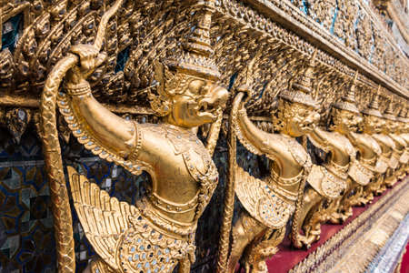 Golden Garuda of Wat Phra Kaew at Bangkok, thailandのeditorial素材