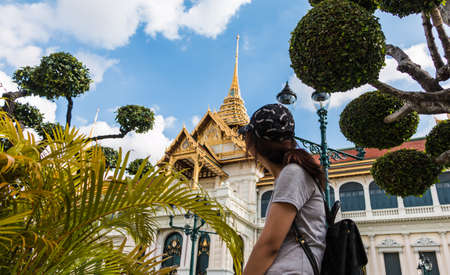 Temple in Grand Palace Emerald Buddha (Wat Phra Kaew), Bangkok, Thailandのeditorial素材