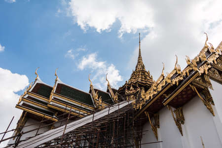 Temple in Grand Palace Emerald Buddha (Wat Phra Kaew), Bangkok, Thailandのeditorial素材