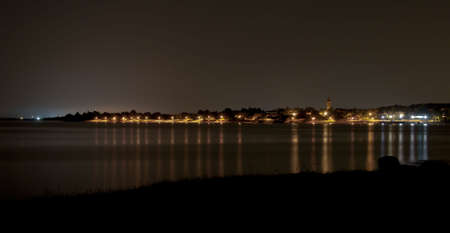  Night scene of a village in Croatiaの写真素材