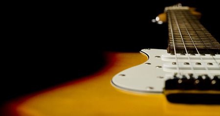 Body detail on guitarの写真素材