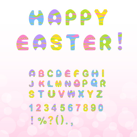 Easter fontのイラスト素材