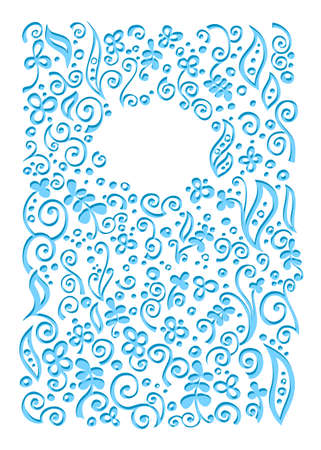 Floral ornament greeting cardのイラスト素材