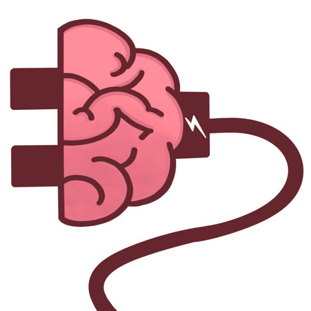 brain connected to mental health, vector illustration