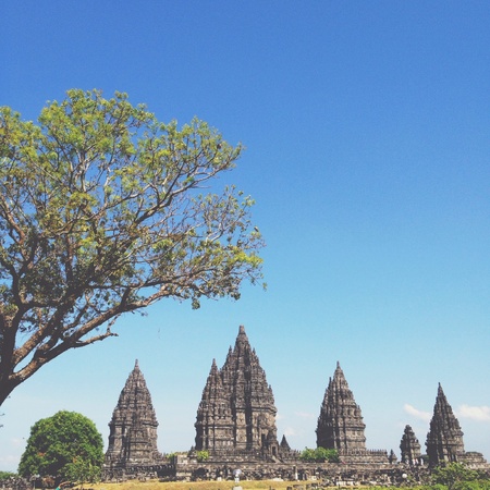 A clear morning in Prambanan Temple Indonesiaの素材