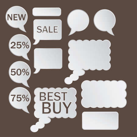 paper speech bubblesのイラスト素材