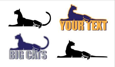 generalized collective image of the big catsのイラスト素材