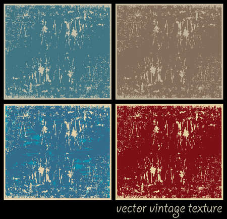 vector set of vintage textures in different colorsのイラスト素材