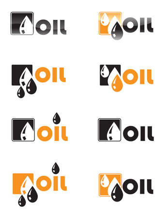 Logo Templates on the theme of oil production and refining industryのイラスト素材
