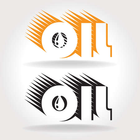 Logo Templates on the theme of oil production and refining industryのイラスト素材