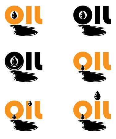 Stylized symbol or logo of the oilのイラスト素材