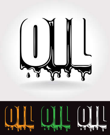 Stylized inscription symbolizing oil and petroleum productsのイラスト素材