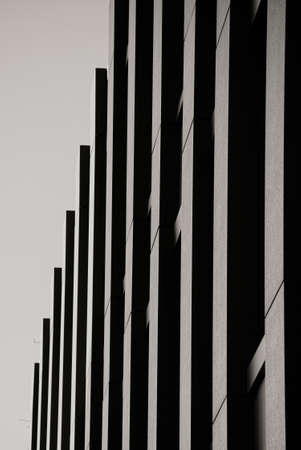 Ultra-modern minimalist high-rise building close-upの写真素材