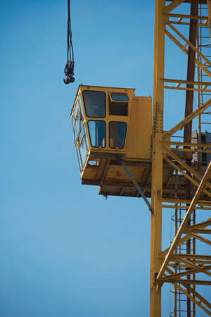 Photo on an industrial theme. Crane cabin closeupの写真素材
