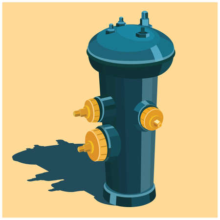 Stylized vector illustration of a fire hydrantのイラスト素材