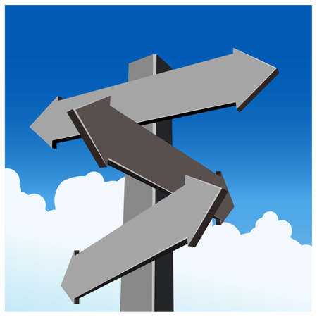 Stylized vector illustration of wooden cartoon pointersのイラスト素材