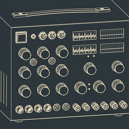 Stylized vector illustration of Professional diagnostic equipmentのイラスト素材