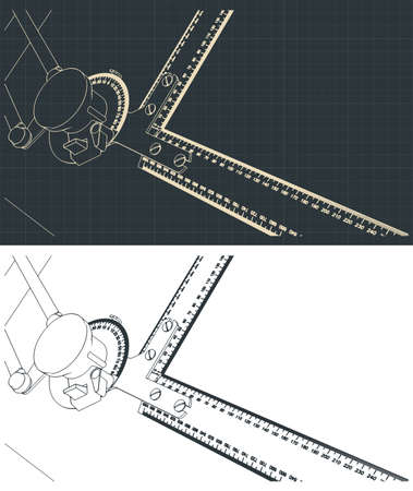 Stylized vector illustration of a Drawing Boardのイラスト素材