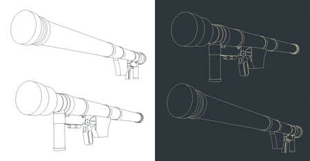 Stylized vector illustration of man-portable air-defense system