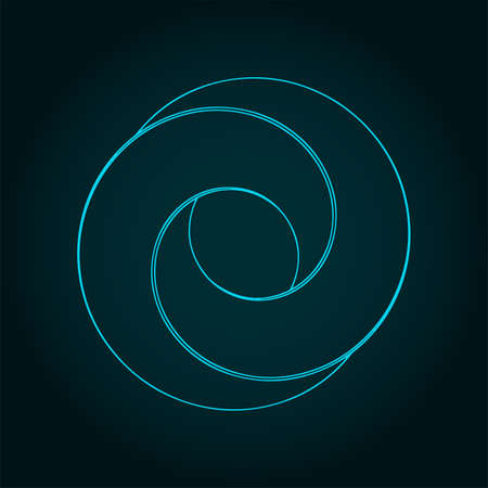 Stylized vector illustration of drawings of chubby mobius stripのイラスト素材