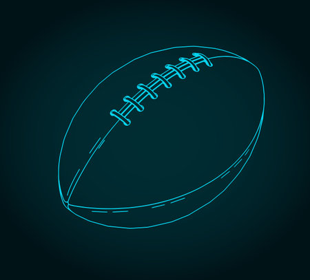 Stylized vector illustration of american football ballのイラスト素材