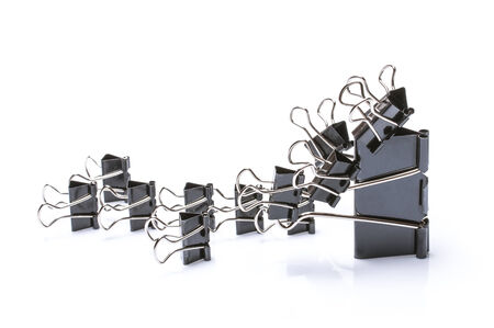 photo clips for paper on a white backgroundの写真素材