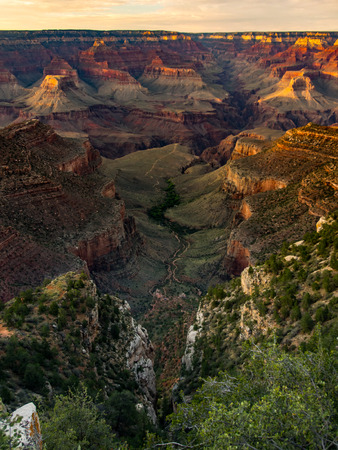 Grand Canyon, Indian Garden View, Sunsetの写真素材