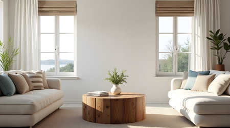 modern bright interiors 3D rendering illustration computer generated image not photosの素材