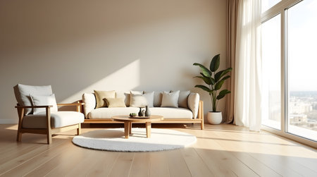 modern bright interiors 3D rendering illustration computer generated image not photosの素材