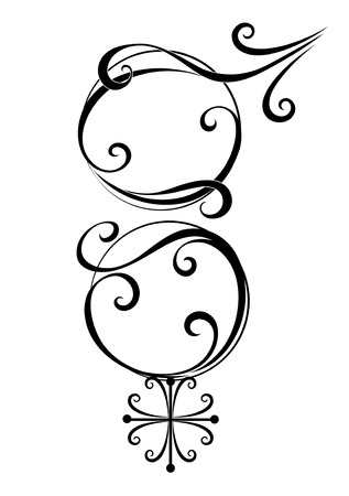 artistically painted symbols male and female on a white background  のイラスト素材