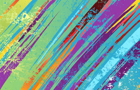 Textured, shabby background, painted over with purple, green, blue paint. Vibrant colors.のイラスト素材
