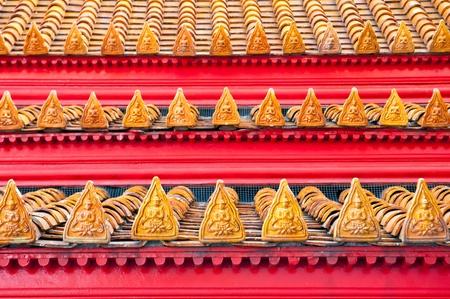 Thai style buddhism temple Roof Tiles of Wat Benchamabophit is a temple compound of profound beauty and religious importance.Wat Benchamabophit is a royal monastery belonging to the first class ranking of Rajavaravihara. Few wats belong to this class in Bの写真素材