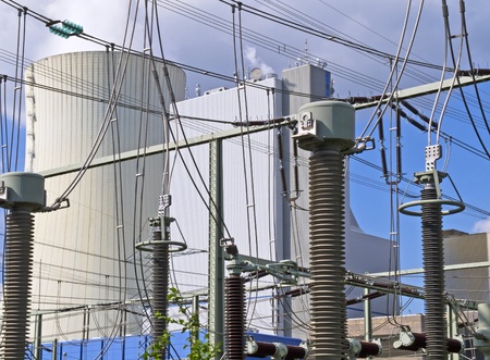 Grosskrotzenburg, Germany, September 15, 2011: A working fossil-fuel power station, operator: EON Group.のeditorial素材