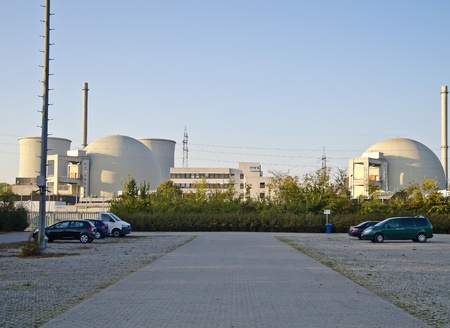 Biblis (Germany), October 16, 2011: Nuclear power station in Biblis (Hesse, Germany). Plant operator: RWE Group. The seven nuclear power plants immediately shut down in Germany after Fukushima include Biblis.のeditorial素材